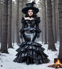 Victorian Historical Costume Prom Dress Mermaid Medieval Gothic Evening Gowns