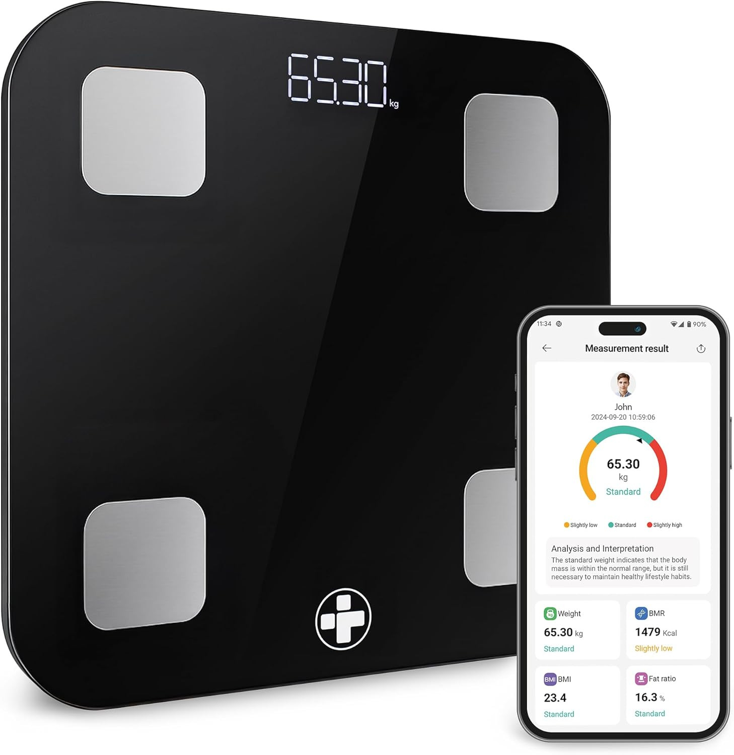 Bilancia Digitale Rilevatore Corporeo Smart - Monitora il Tuo BMI