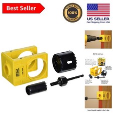 Carbon-Steel Lock Installation Kit with Adjustable Guide for Wood Doors