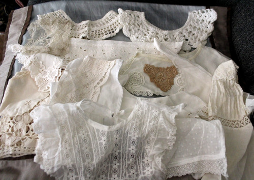 Antique & Vintage Lot Dress Collars Lace Battenburg Crochet Embellishments Trims