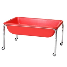 18 Inch Red Sensory Play Table for Kids Water Sand Kidfetti Indoor Outdoor Use