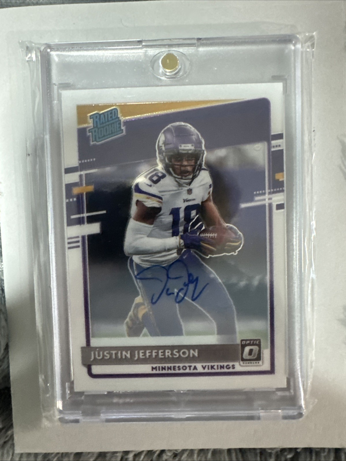 2020 Donruss Optic Justin Jefferson Rated Rookie Auto RC #148/150 Vikings