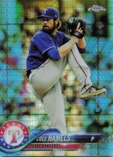 2018 Topps Chrome #134 Cole Hamels Prism Refractor