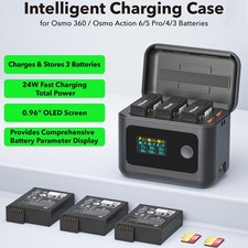 Charging Box For DJI OSMO 360/Action6/5Pro/Action4/3 Battery Charger Hub Charger