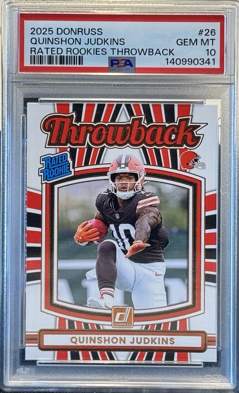 Quinshon Judkins Panini Donruss Rated Rookies Throwback #26 Base