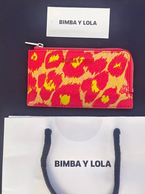 Bimba Y Lola pink Leopard Coin And Card Holder New With Tag And Pouch