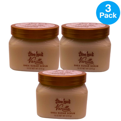 Tree Hut Vanilla Shea Sugar Scrub Exfoliating Body Scrub 18 oz 3 Pack