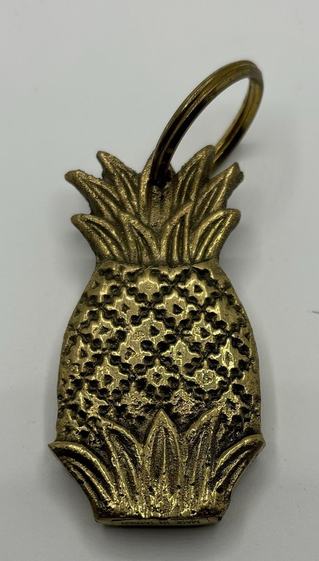 Vintage Brass MCM Pineapple Key Chain