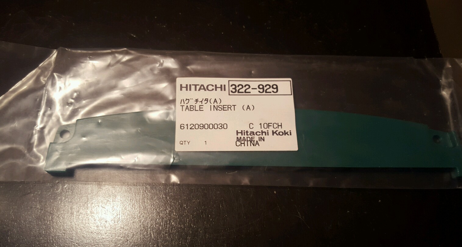 HITACHI 322-929 TABLE INSERT (A) FOR MITER SAW