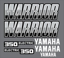 Black & Gray Warrior 350 Stock Style Full Graphic Kit Decals Stickers 87-04 Atv