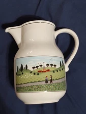 Villeroy & Boch Design Naif Porcelain Milk Coffee Pot Pitcher "Friend Meeting" 