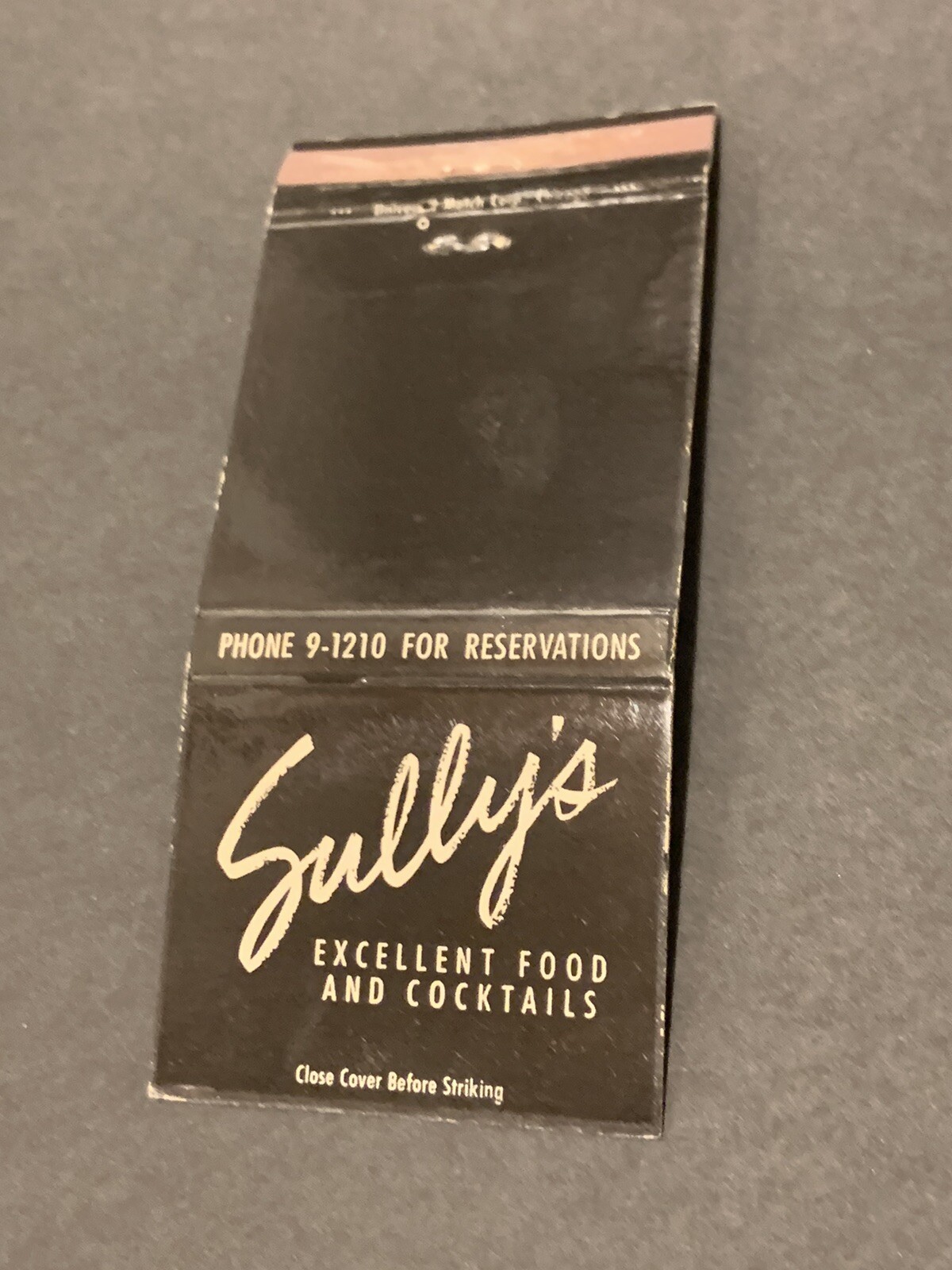 Vintage Illinois Matchbook “Sully’s Restaurant” eBay