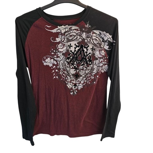Archaic Acle by Affliction Men's Medium T-Shirt Biker Y2K - Picture 2 of 6