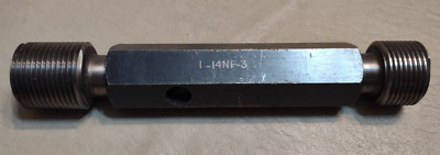 PMC 1-14 NF-3 ~ Thread Plug Gage ~ Go Not-Go ~ 1.000 ~ 14 PDs = .9536 ...
