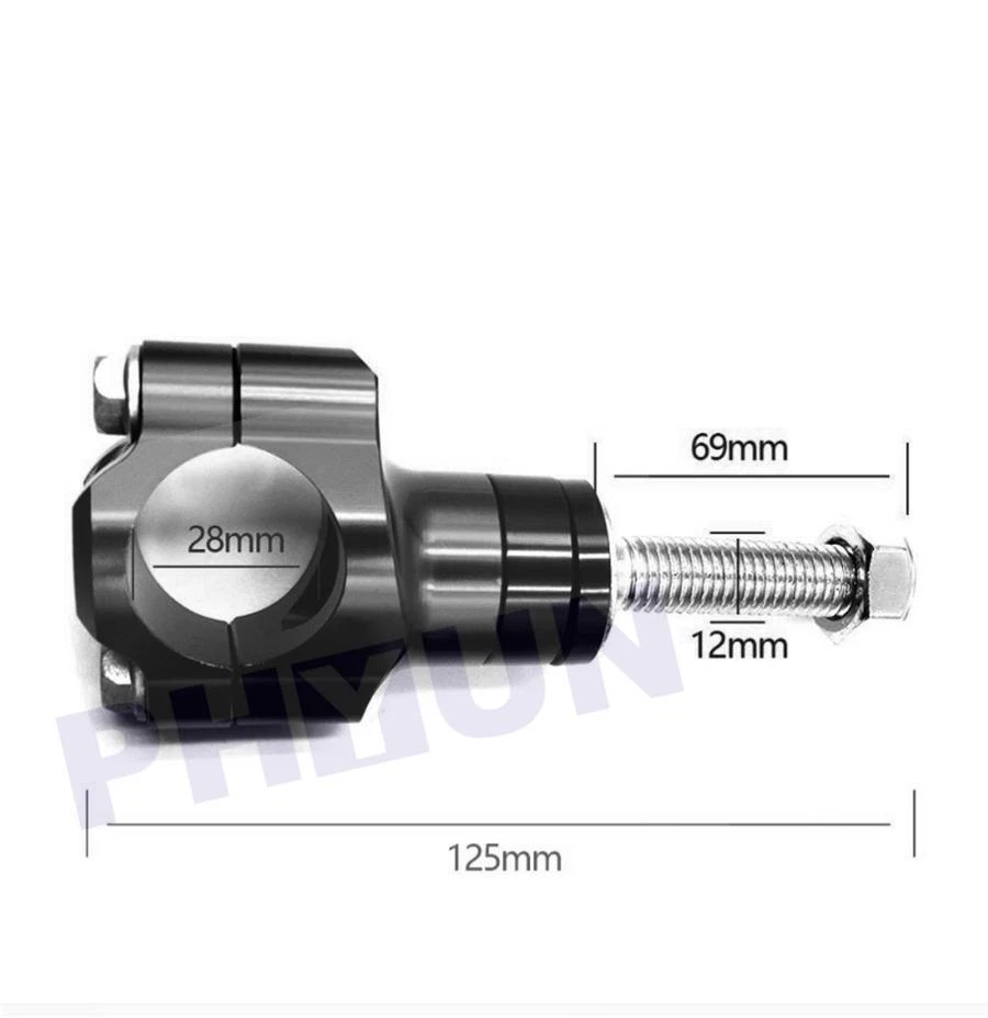Motorcycle Handlebar Clamp CNC Aluminum Alloy Bar Clamps 28mm or 1 1/8" M12 — 第 3/4 张图片