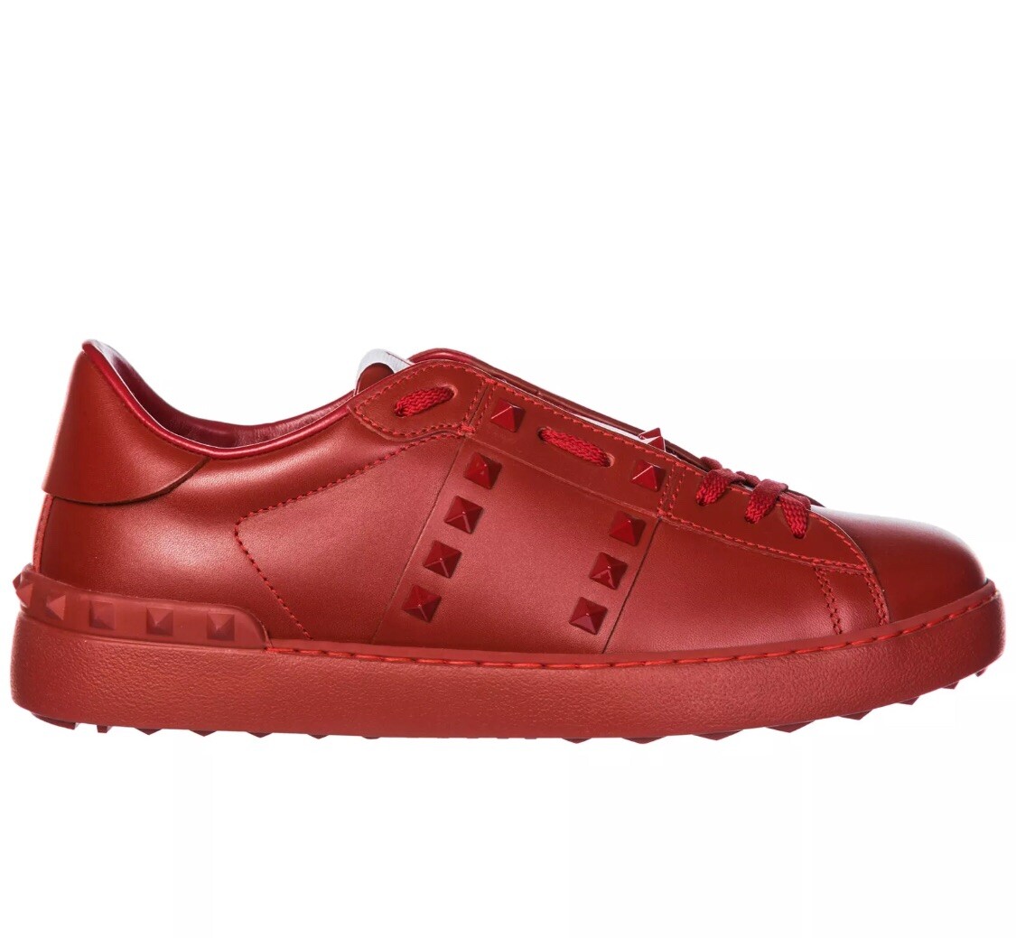 Valentino Garavani Rock Stud Red Sneakers Shoes $970 | eBay Valentino Garavani Rock Stud Red Sneakers Shoes $970 | eBay