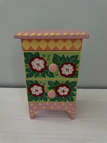 Vintage Milson And Louis Painted Trinket Jewelry Box