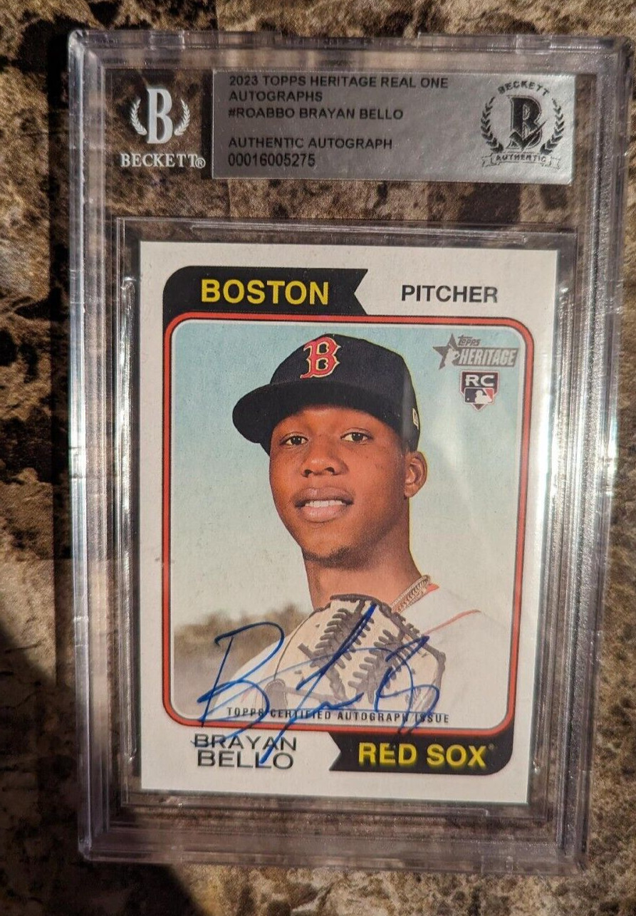 2023 Topps Heritage Brayan Bello BOSTON RED SOX SIGNED  Real One Auto BECKETT