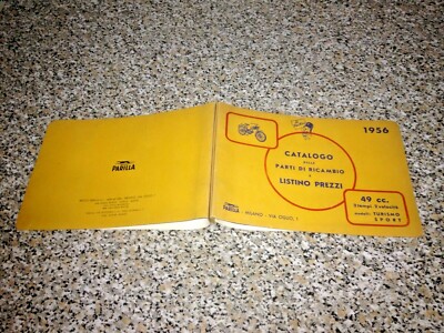 CATALOGO PARTI DI RICAMBIO MOTO PARILLA 1956 49 CC TURISMO SPORT