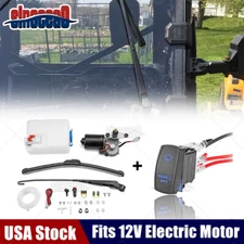 For Polaris General 1000 XP 4 12V Electric Wiper Motor Kit + Wiper Rocker Switch
