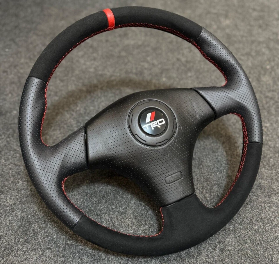 Volante de cuero TRD ALCANTARA para TOYOTA CELICA, MR2 SPYDER, Foto 4 de 4