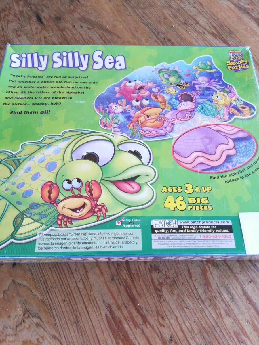 Puzzle Patch Great Sneaky Puzzles Silly Silly Sea 46 Piece 2 Sided