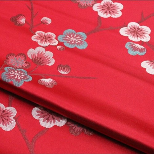 Embroidery Floral Fabric Rayon Satin Brocade DIY Qipao Dress Sold By Meter - Picture 14 of 22