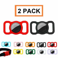 2 Pack Apple Tracker GPS AirTag Protective Case Dog Cat Anti-lost Pet Collar