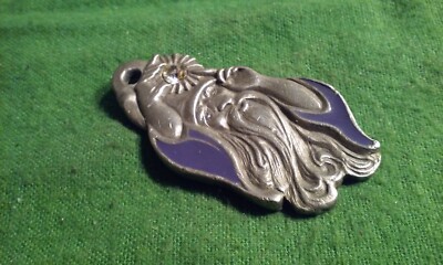 ''I Love Wizards'' Rawcliffe Pewter 1988 Signed P. Davis Fob or Pendant