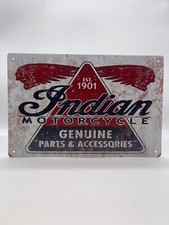 Blechschild Indian 20x30cm Nostalgie Retro Reklame Vintage Geschenk Motorrad