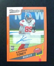 2021 Panini Classics RC Auto /10 Kadarius Toney Rookie Premium Edition Orange