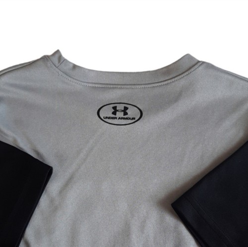 Under Armour Boys' XS Gray "Earn Every Bucket" Loose Fit HeatGeat T-Shirt - Picture 5 of 8