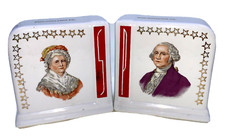 George and Martha Washington Ceramic Salt and Pepper Shakers Philadelphia PA