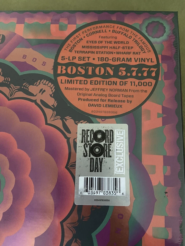 Grateful Dead 'Boston Garden, MA 5/7/77 Live' RSD 2023 180G Vinyl Box Set Foto 2 de 3