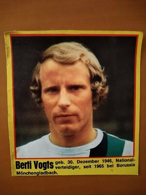 Berti Vogts,Sammelbild Kicker/FuWo ,Borussia Mönchengladbach,70iger Jahre   