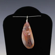 NATIVE AMERICAN ZUNI BOULDER OPAL MAIDEN FETISH PENDANT BY TODD WESTIKA