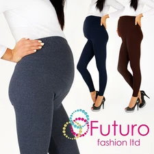 Thick Heavy & Warm MATERNITY Cotton Leggings Full Ankle Length Sizes 8 - 22