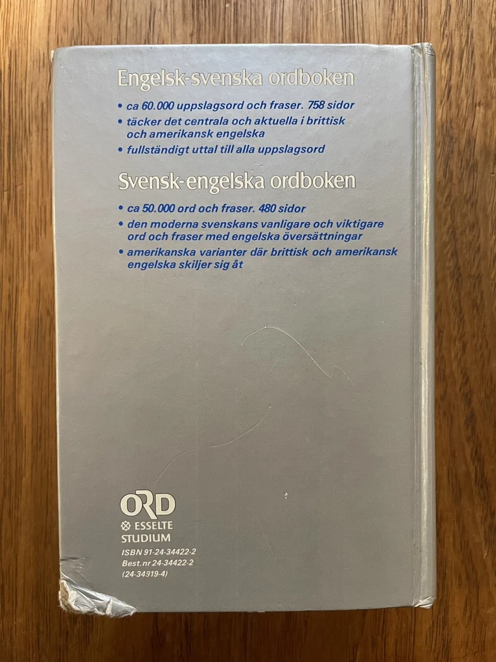 Engelsk-svenska ordboken Swedish English Dictionary Esselte Studium, 1983 - Image 3 of 4