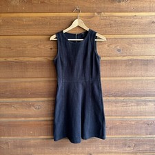 J.Crew Dress Sz 2 Black Sleeveless Casual Office Career A-Line Cotton Blend