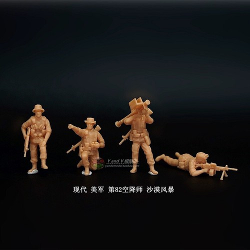 3D printed 1/72 US "82nd Airborne Division Operation Desert Storm" 4 man model - Picture 2 of 3