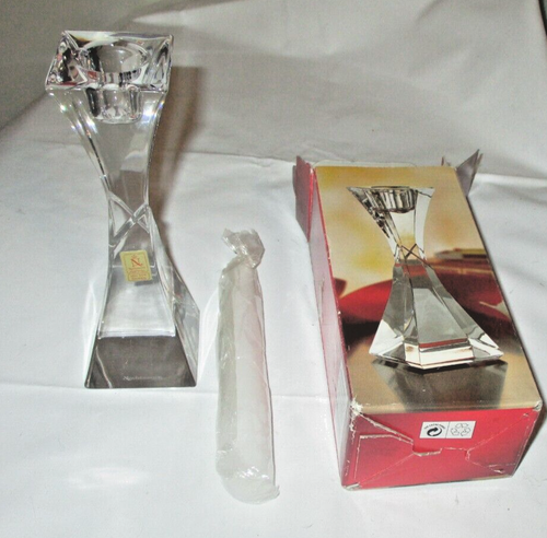 A Pair of 1970s Nachtmann Galaxy Crystal Candle Holders - UK