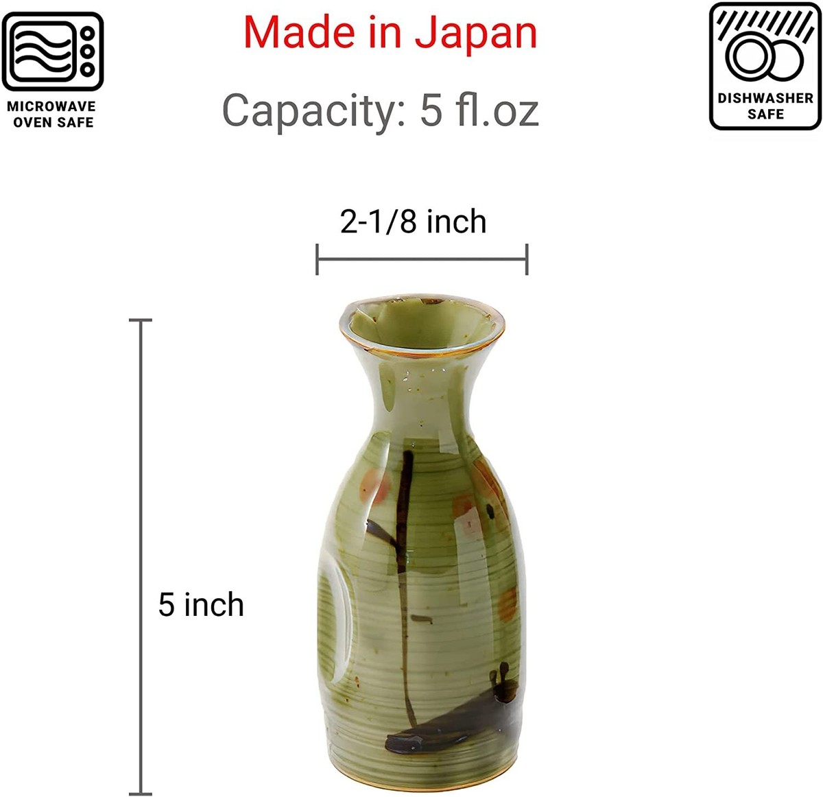 Japanese Ume Porcelain Sake Bottle 5oz Made in Japan S-2754 | eBay