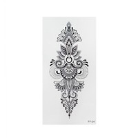 1 X Mandala Tattoo - Motiv In Schwarz - Temporary Haut Tattoo - FF34 (1)