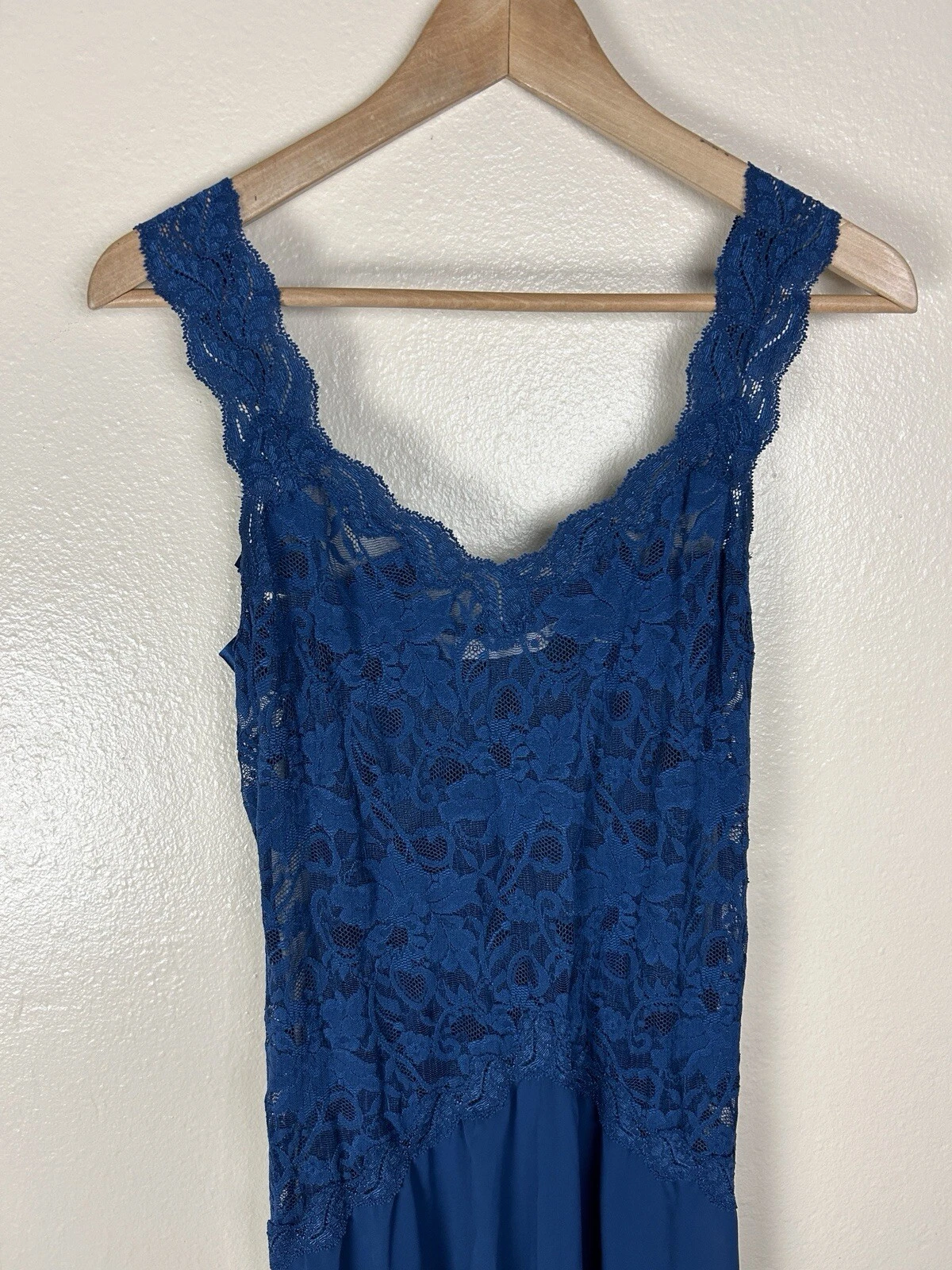 UNDERCOVER Victoria's Secret M Maxi Abito Abito Abito da Notte Pizzo Fiocco Babydoll Chemise Lingerie