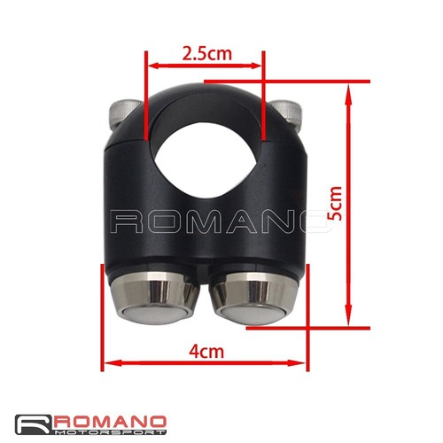 1 Momentary 1 Self-locking Button Switch For 1" & 7/8" 22mm Motorcycle Handlebar - Picture 2 of 18