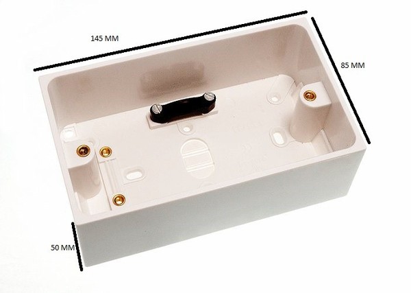 Geformte Aufputz-Unterputzdose Doppel 2-Fach 47Mm Packung Mit 20-image