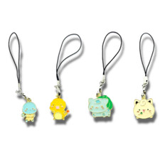 POKEMON ZIPPER CHARM Charmander Bulbasaur Squirtle Jigglypuff Phone Strap
