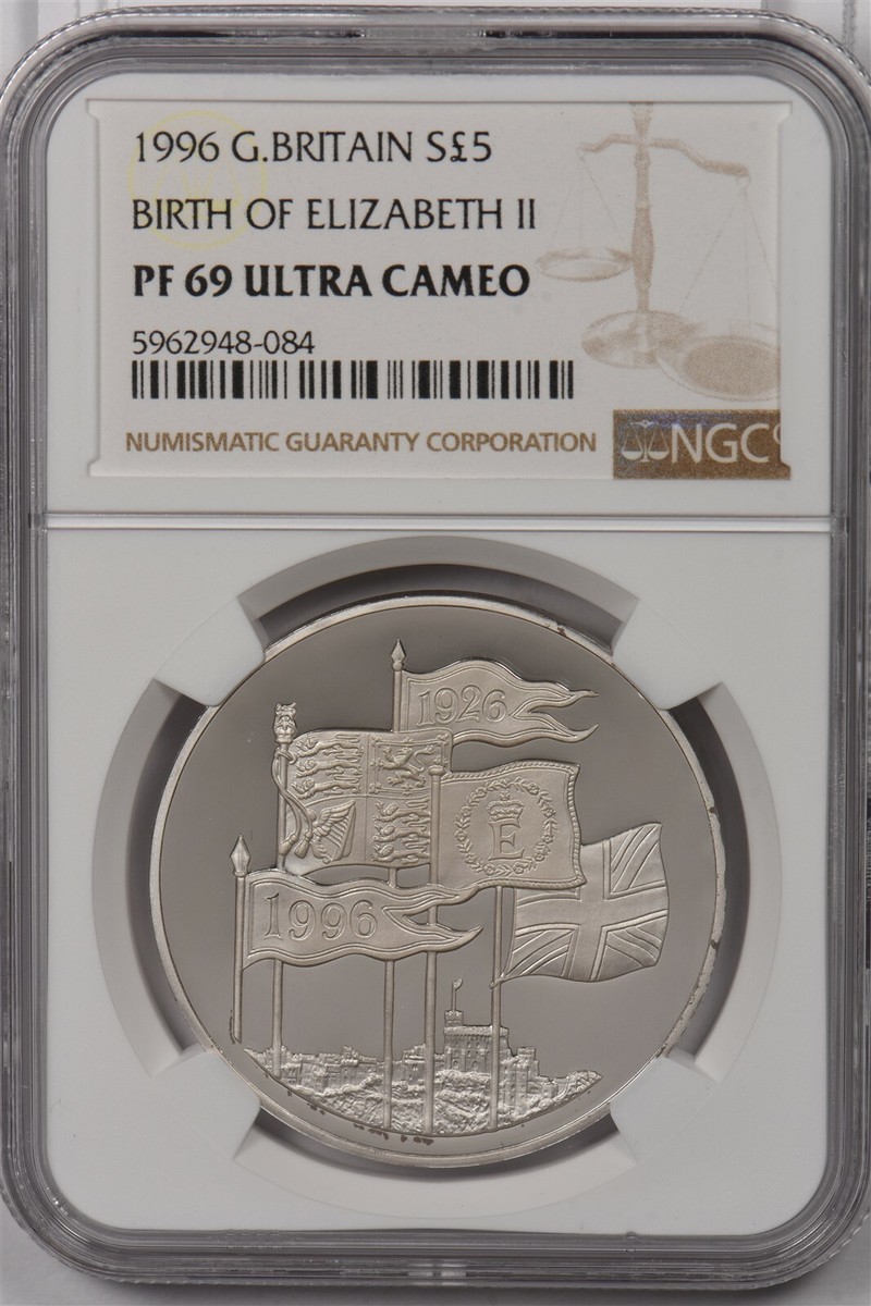 ELIZABETHさま　ご確認用 Great Britain 1996 5 Pound NGC Proof 69UC Silver Birth of