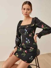 Reformation Burke Dress - Night Bloom ( Size US 8 / Origin $218 )