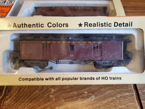 HO 1/87 Scale Con-Cor Lot Of 2 Pennsylvania Railroad 72ft Passenger Cars Trains - Picture 2 of 4